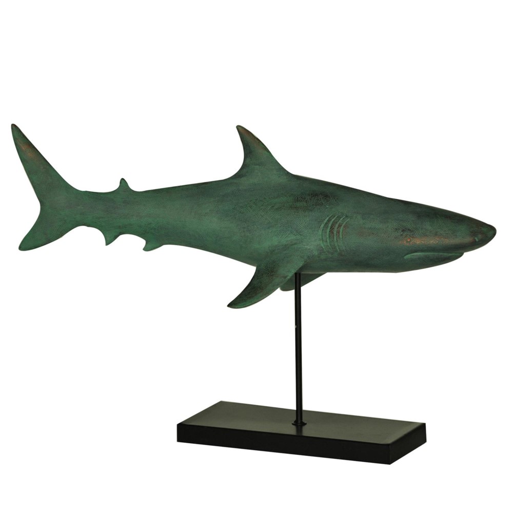 resin shark sculpture