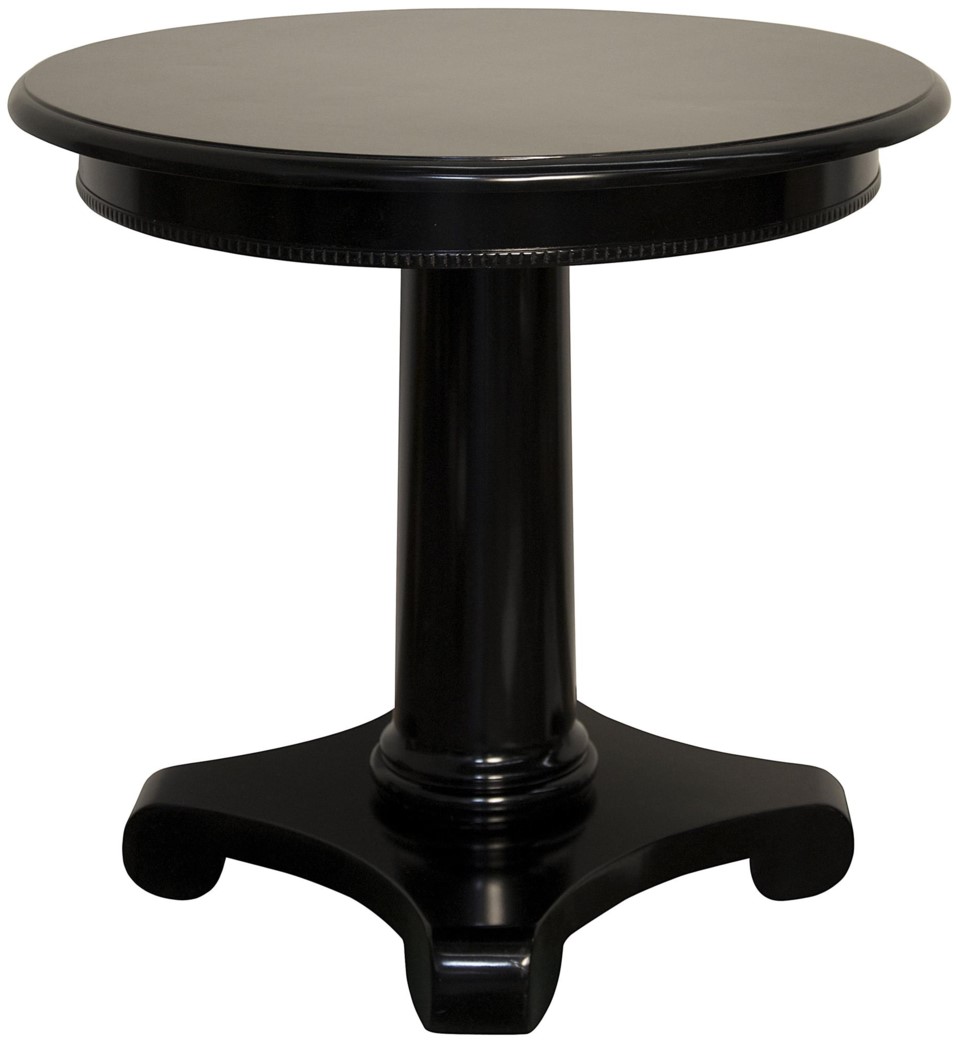 Noir Antigua Round End Table Black
