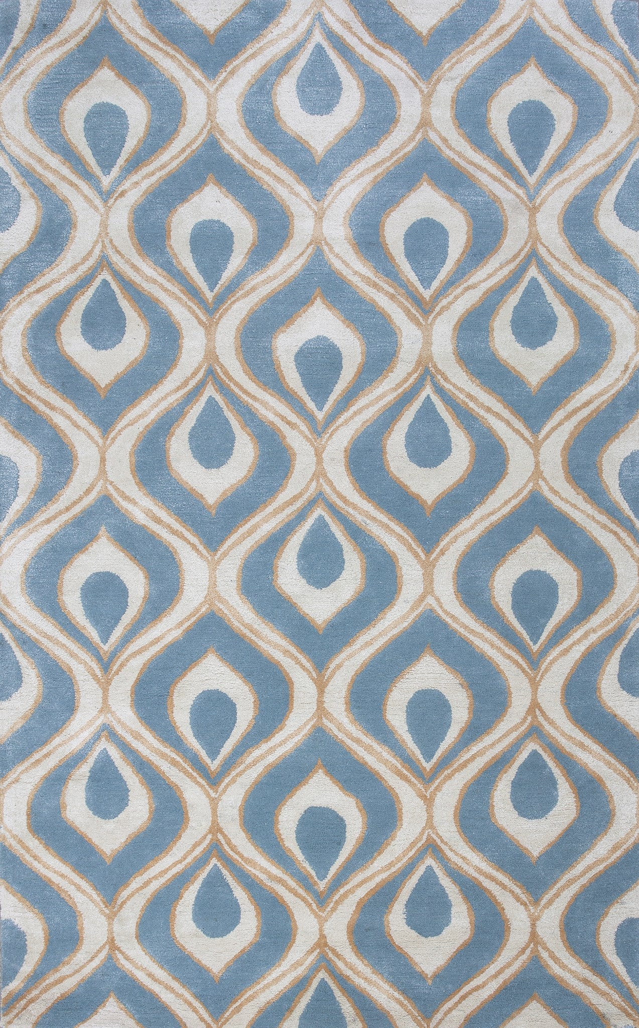 Kas Rugs Bob Mackie Home 1019 Blue Eye Of The Pea