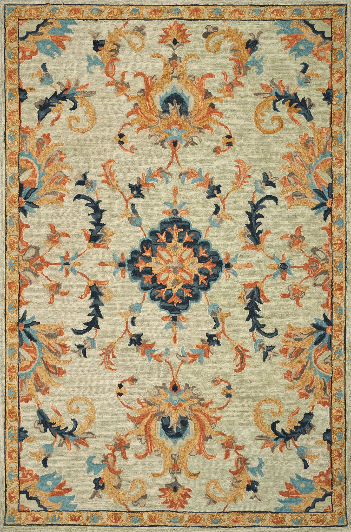 Sand KAS Oriental Rugs Florence Collection Allover Mahal Area Rug 30 x 50