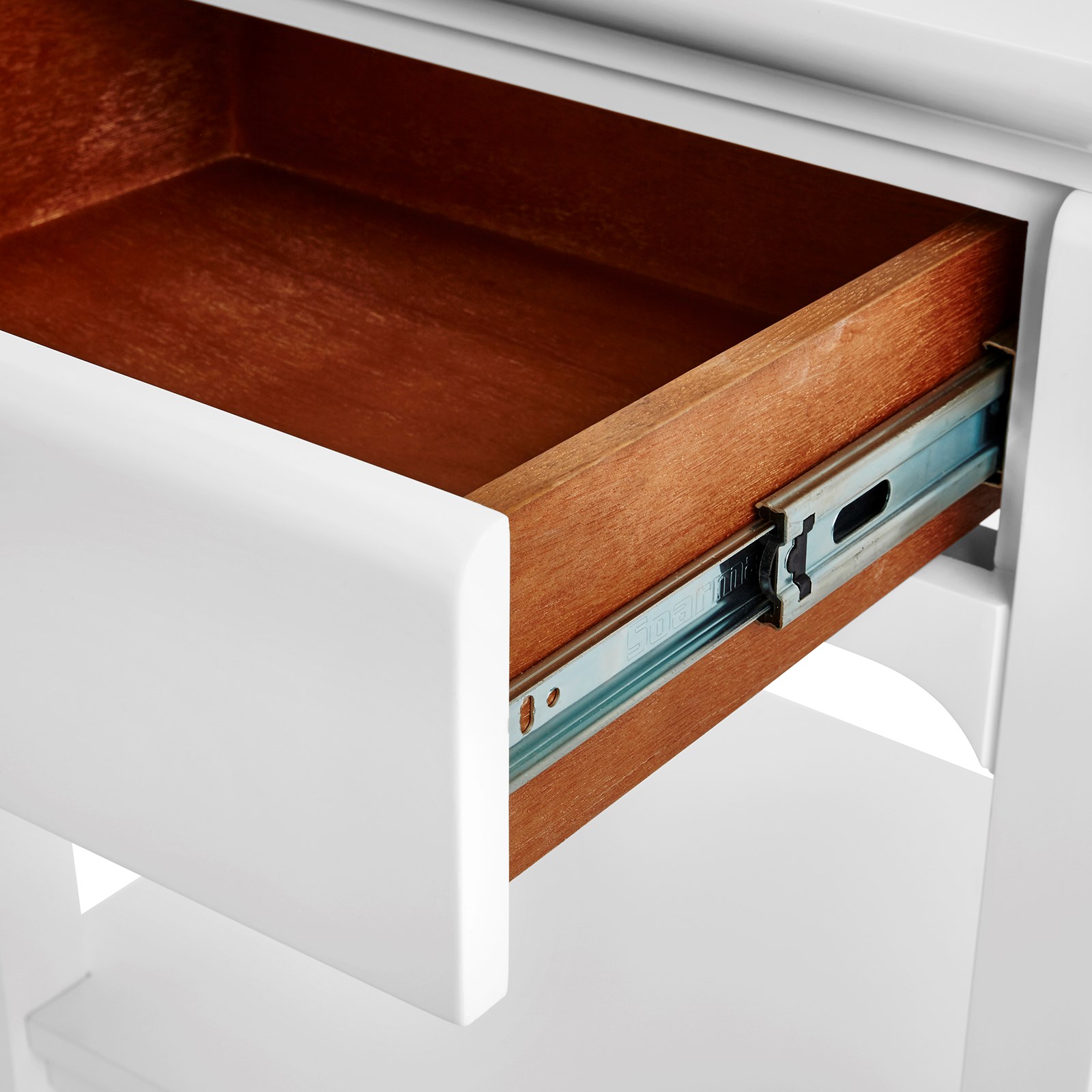 Harlow 1 Drawer Side Table White Bungalow 5
